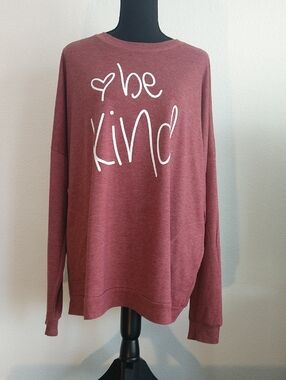Be Kind Graphic Long-Sleeve Tee - Dusty Rose